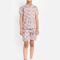 BAESD Boys Printed Pure Cotton Shirt With Shorts-image-28