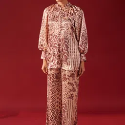 Ambraee Ethnic Printed Top With Palazzo-image-82