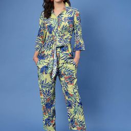 plusS Printed Shirt Collar Shirt With Trousers-48