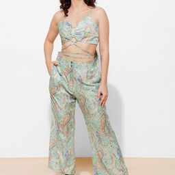 Urban Sundari Paisley Printed Crop Top With High Waist Trouser-image-37
