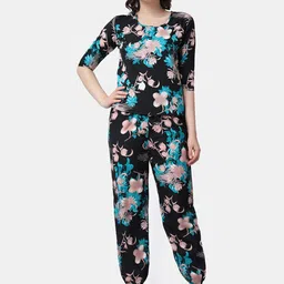 Popwings Floral Printed Top With Joggers-image-23