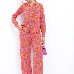 KETCH Floral Printed Shirt with Trousers-image-49