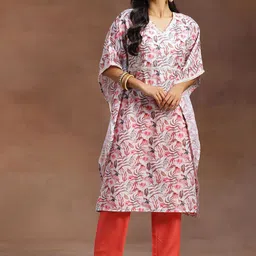 Libas Floral Printed Kaftan Tunic With Palazzo Co-Ords-13