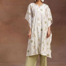Libas Printed V-Neck Kaftan Tunic With Palazzos Co-Ords-picture-24
