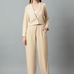 KOTTY Basics Notched Lapel Collar Coat & Trousers-image-48