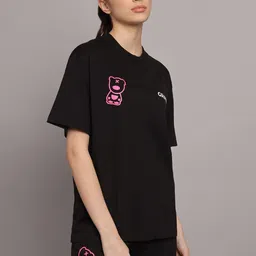 GRIFFEL Printed Pure Cotton Oversized Fit T-Shirt & Shorts-image-92