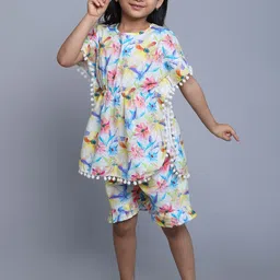 BAESD Girls Floral Printed Pure Cotton Night suit-picture-5