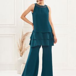 Antheaa Embellished Tunic & Palazzo-image-32