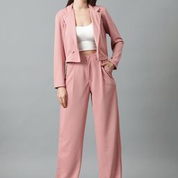 KOTTY Basics Notched Lapel Collar Coat With Trousers-image-72