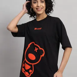 GRIFFEL Graphic Printed Pure Cotton Oversized Fit T-Shirt & Shorts Co-Ord Set-picture-55