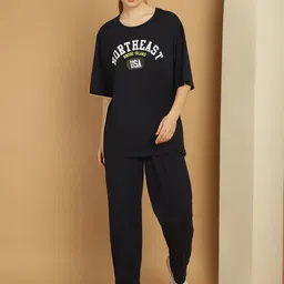 VIMAL JONNEY Typography Printed Oversized Sports Co-Ords Set-picture-34