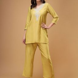 Bani Women Ethnic Motifs Embroidered Tunic & Trouser-image-80