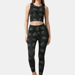 Soie Printed Sleeveless Quick Dry Sports Leggings & Sleeveless Crop Top-picture-56