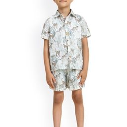 BAESD Boys Printed Shirt With Shorts Clothing Set-image-89