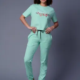 GO DEVIL Printed Pure Cotton Top With Joggers Co-Ords-29