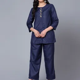 Bani Women Floral Embroidered Ethnic Top With Trousers-picture-58