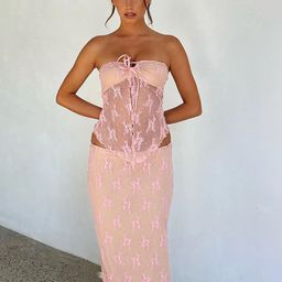 LULU & SKY Self Design Strapless Sleeveless Tie-UP Tube Top & Maxi Skirt-image-49