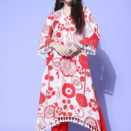Varanga Women Printed A-Line Kurta with Trousers-image-62