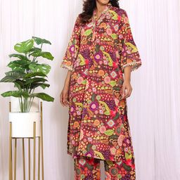 LABEL KANUPRIYA Printed Straight Kurta Set-image-61