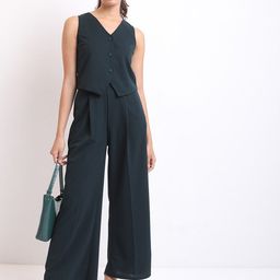 KETCH Sleeveless Waistcoat & Wide Leg Trousers-image-39