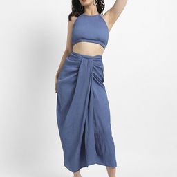 Campus Sutra Halter Neck Top & Skirt-image-18