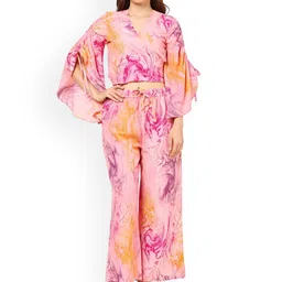 KALINI Printed Top With Trousers Co-Ords-image-26