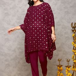 Ishin Kimono Sleeves Kaftan Top & Trouser-22