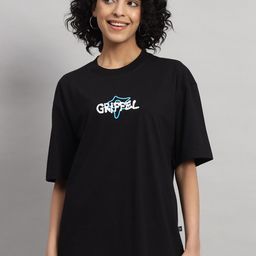 GRIFFEL Graphic Printed Pure Cotton Oversized-Fit T-shirt With Shorts Co-Ords-picture-27