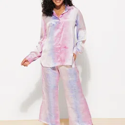 Urban Sundari Tie & Dye Casual Shirt With Trousers Co-Ords-picture-27