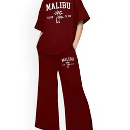 My Swag Printed Round Neck Relaxed-Fit T-Shirt & Trousers Co-Ords-picture-16