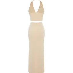 Trendyol Halter Neck Crop Top & Skirt Co-Ord-19