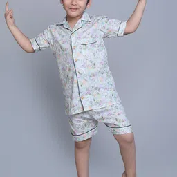 BAESD Boys Floral Printed Pure Cotton Night suit-image-9