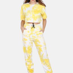 Aesthetic Bodies Women Yellow & White Dyed Pure Cotton Co-Ords-image-38