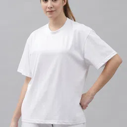 GRIFFEL Round Neck Pure Cotton Oversized Fit T-Shirt & Shorts-image-95