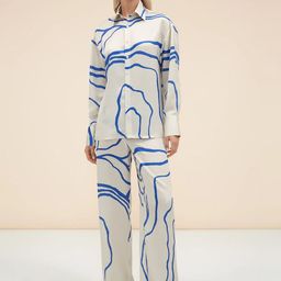 Navvi Printed Pure Cotton Shirt With Palazzo Co-Ords-image-8