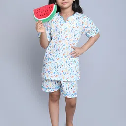 BAESD Girls Printed Pure Cotton Night suit-picture-19