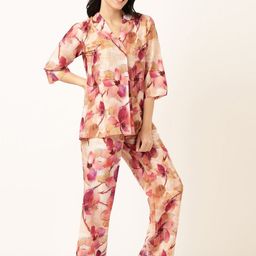 Bannos Swagger Floral Printed Night suit-image-92
