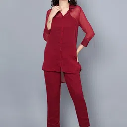 ANVI Be Yourself Shirt & Trousers With Camisole Co-Ords-image-5