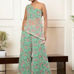 Urban Sundari One Shoulder Neck Top & Flared Palazzo-picture-30