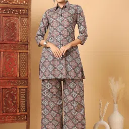 Tissu Printed Pure Cotton Shirt With Palazzo-image-29