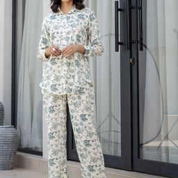 KALINI Floral Printed Shirt With Trouser-52