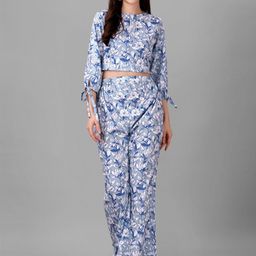 Masakali.Co Floral PrintedTop With Trousers Co-Ords-image-60