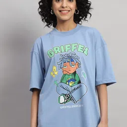 GRIFFEL Graphic Printed Pure Cotton T-Shirt With Shorts Co-Ords-picture-38