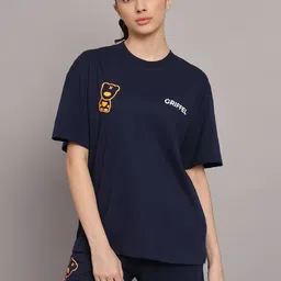 GRIFFEL Printed Pure Cotton Over Size T-Shirt & Shorts Co-Ords-picture-17
