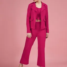 DressBerry Shoulder Straps Top & Blazer with Trousers-image-92