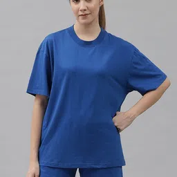 GRIFFEL Printed Pure Cotton Oversized T-Shirt With Shorts-picture-41