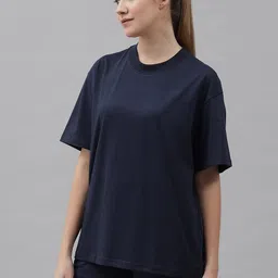 GRIFFEL Round Neck Pure Cotton Oversized Fit T-Shirt & Shorts-image-80