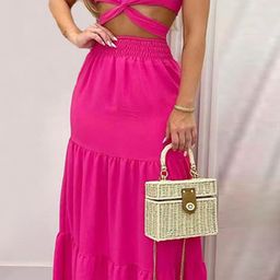 LULU & SKY Shoulder Straps Top With Skirt-image-48