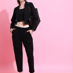 Tokyo Talkies Crop Blazer & Tailored Trousers Co-Ords-image-53