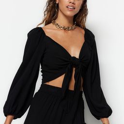 Trendyol Crop Top With Trouser Co-Ords-picture-25